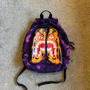 Authentic Bape 2000’s Purple Camo Tiger Backpack